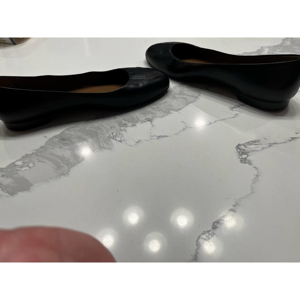 Hermes Glossy Calfskin Neuilly Ballerina Flats Black size 40.5 - Picture 5 of 9